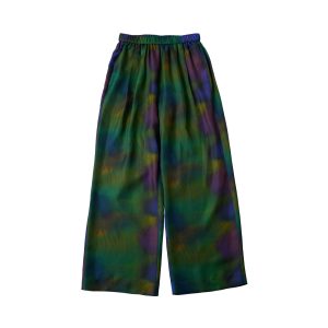 "Brooklyn" Silk Wide Leg Pants - Green