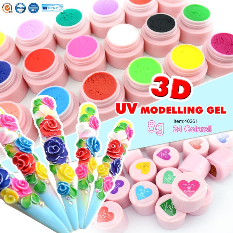 CANNI 3D 4D Modelling Sculpture Gel Nail Art Creative Manicure Decoration UV LED