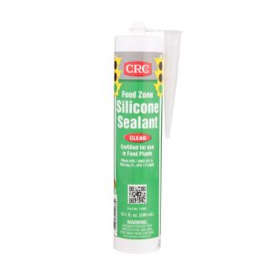 CRC 14083 Food Zone Silicone Sealant - 10.1 FL Oz., Clear Silicone Seal for Bonding, Waterproofing Applications