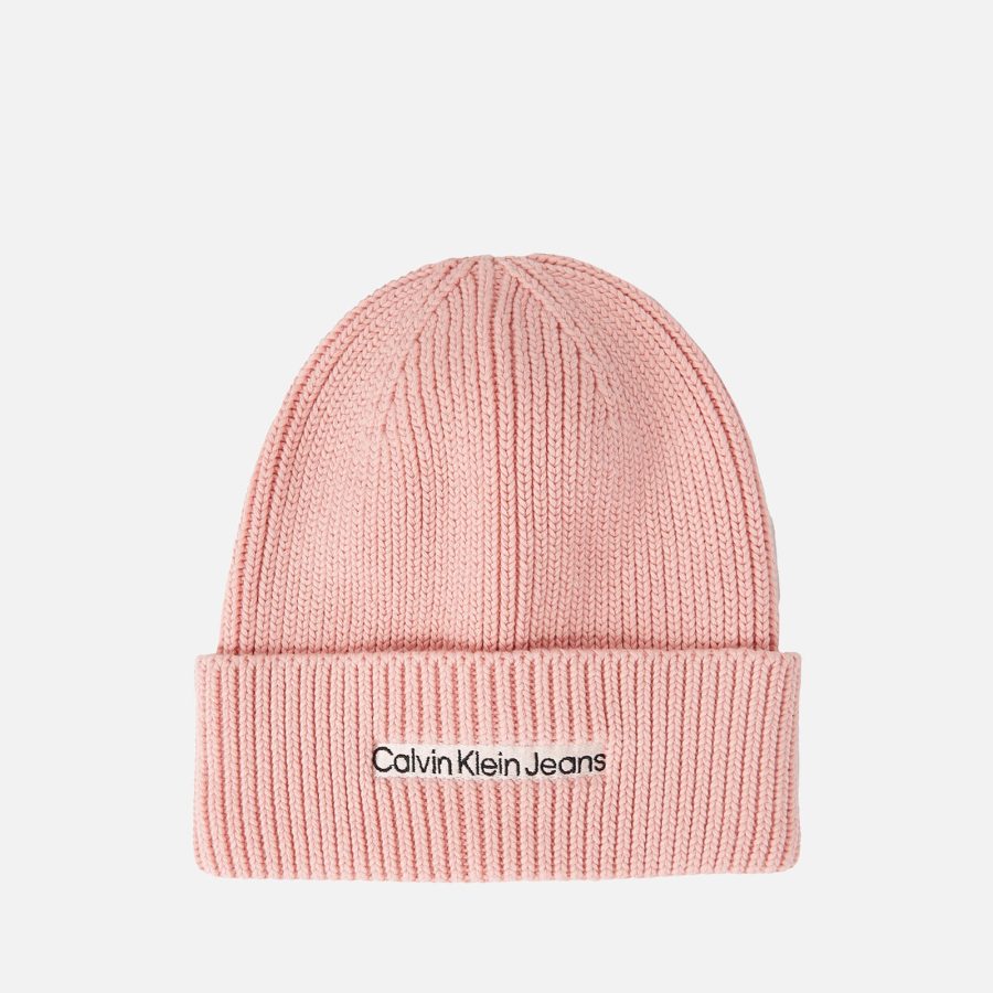 Calvin Klein Jeans Institutional Ribbed-Cotton Blend Beanie