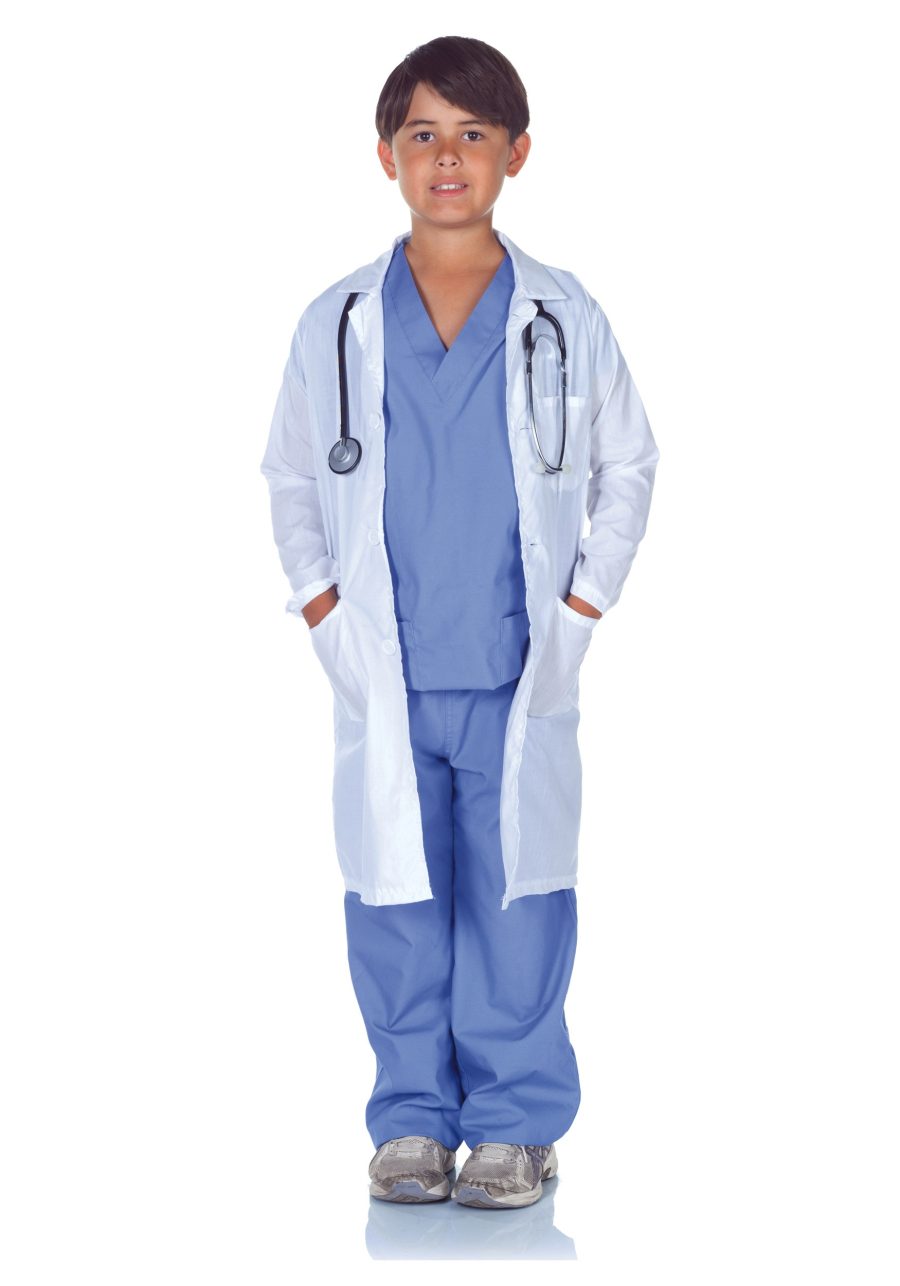 Child Doctor Scrubs Costume with Lab Coat