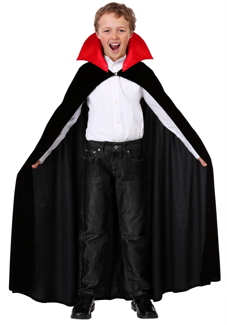 Child Red Collar Vampire Cloak Costume