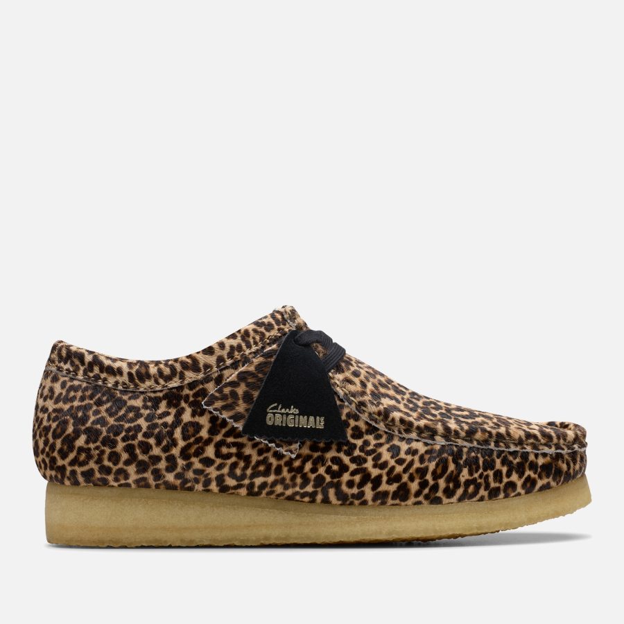 Clarks Originals Men's Harajuku Pack Wallabee Shoes - Leopard Print - UK 7