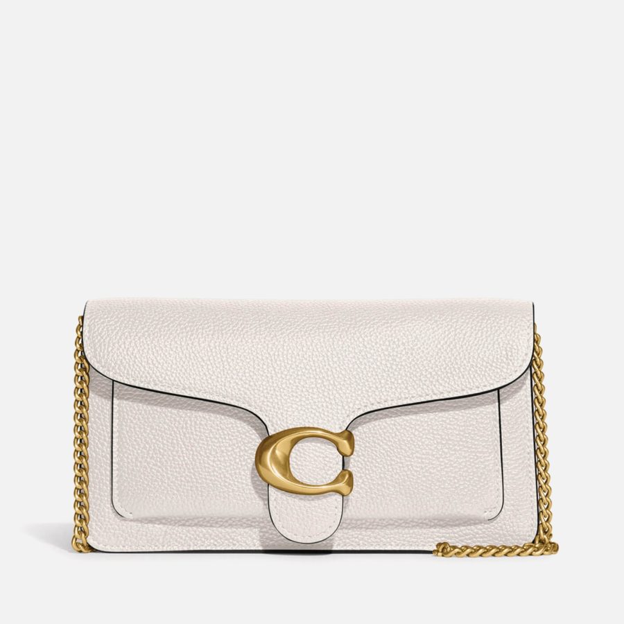 Coach Tabby Chain Leather Clutch Bag