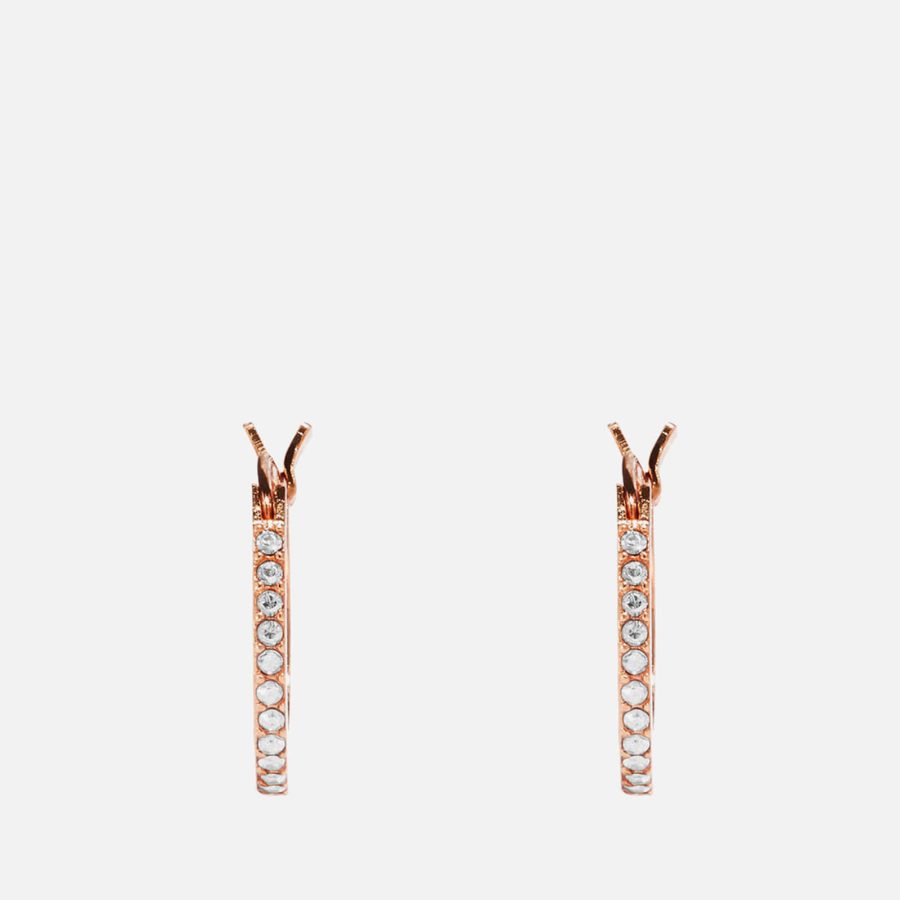 Coach Women's Pave Huggie Earrings - Ro/Peach