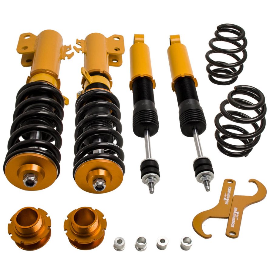 Coilovers Shock Strut Kit compatible for Toyota Yaris 13-14 Coil Over Suspension Adj Height lowering kit