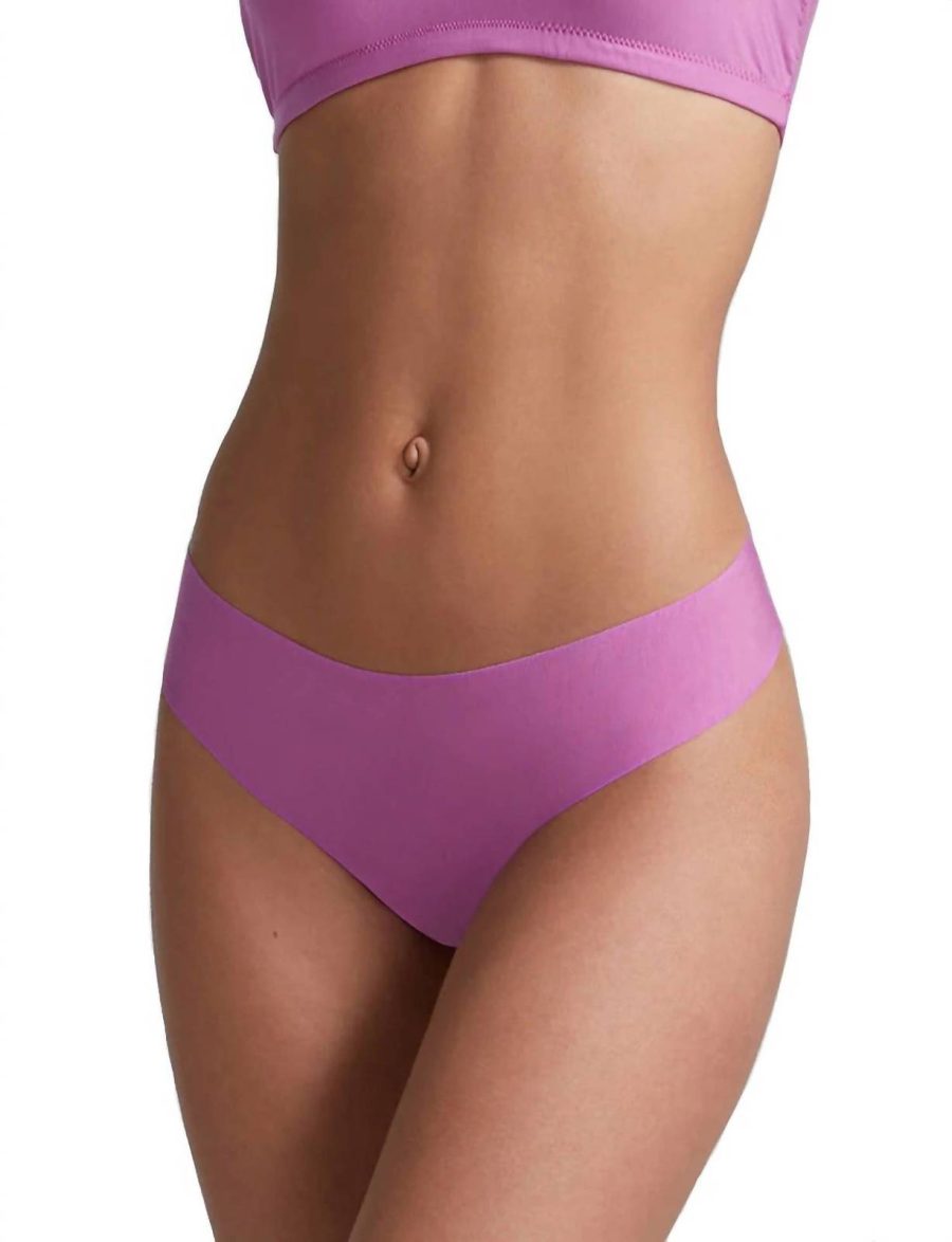 Commando butter mid-rise thong underwear in Orchid