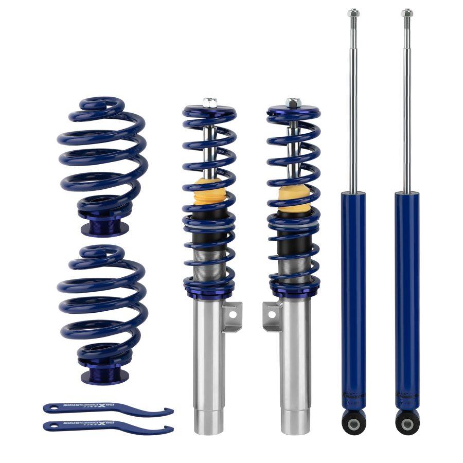 Compatible for BMW E46 320 323 325 328 330 335 Cabrio Shock Absorbers Blue Coilover Kit lowering kit