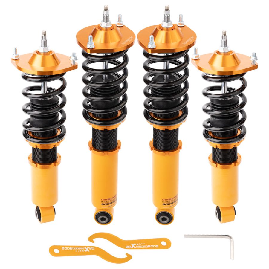 Compatible for Mazda Miata Base Convertible 2D 1999-2005 Adj. Damper Golden Coilovers Struts suspension kit lowering kit