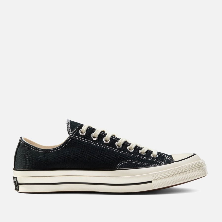 Converse Chuck 70 Ox Trainers - Black/Black/Egret - UK 3