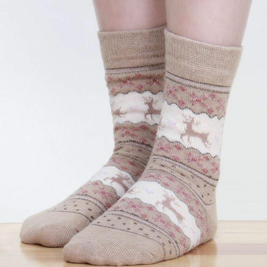 Crew-Length Deer Socks