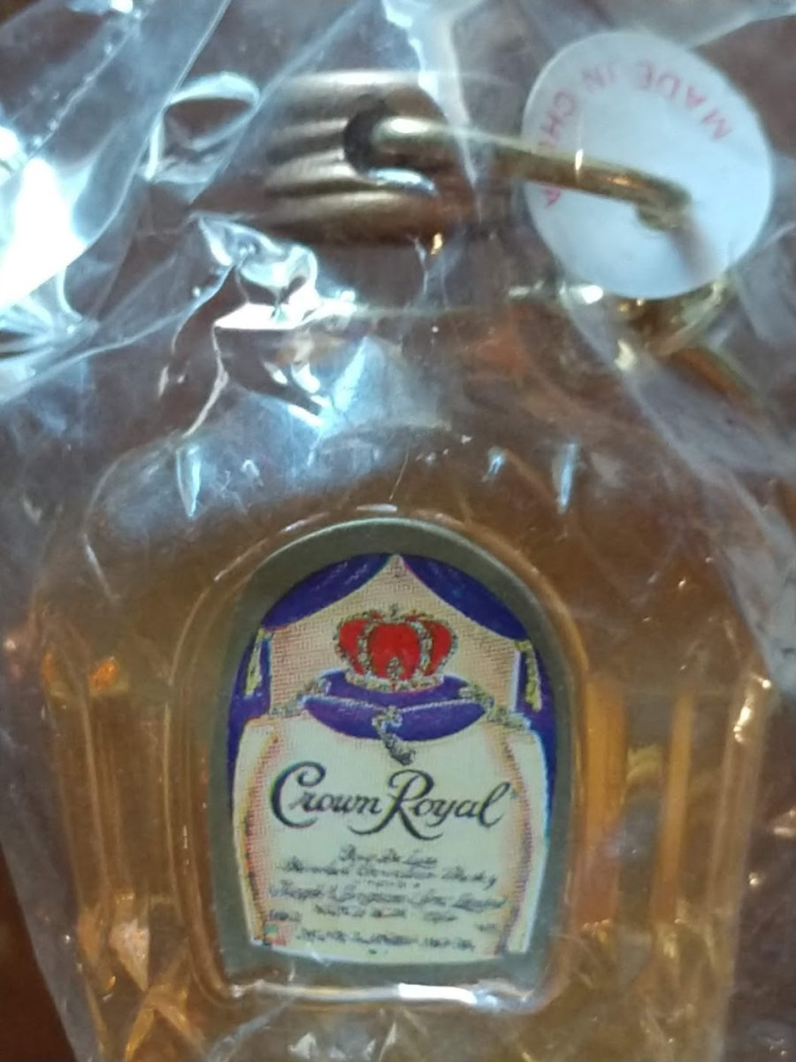 Crown Royal Key Chain Miniature Crown Royal Liquor Bottle Replica Mint Sealed