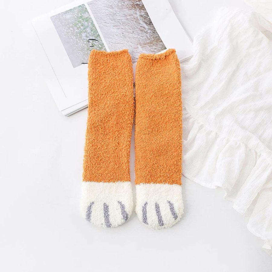 Cute Fuzzy Cat Claws Socks