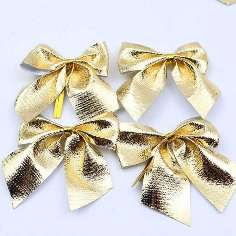 Cute Mini Christmas Bows For Tree Decoration 12 pcs