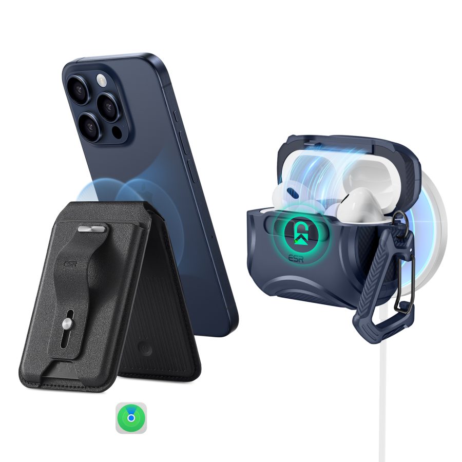 Cyber FlickLock Everyday-Carry Bundle for AirPods Pro (2023/2022/2019) Dark Blue