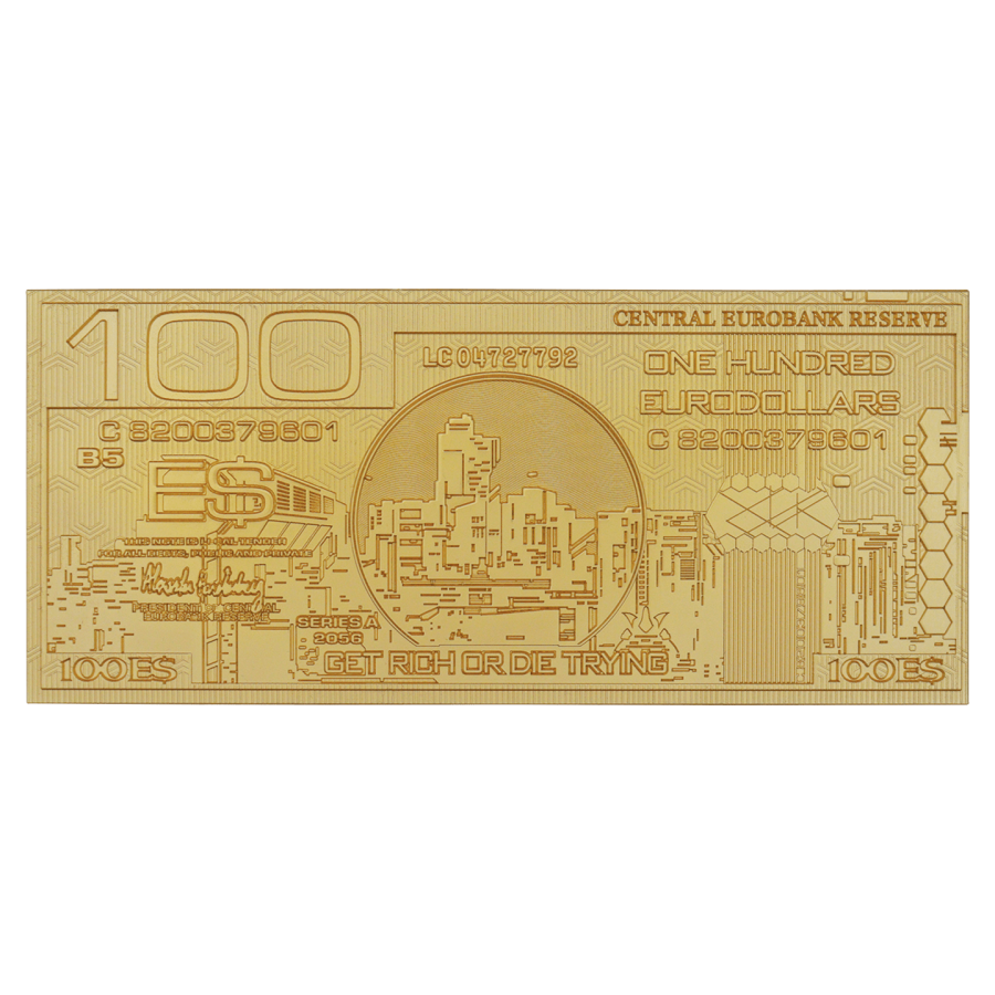 Cyberpunk 2077 24k Gold Plated Metal Eurodollar Replica