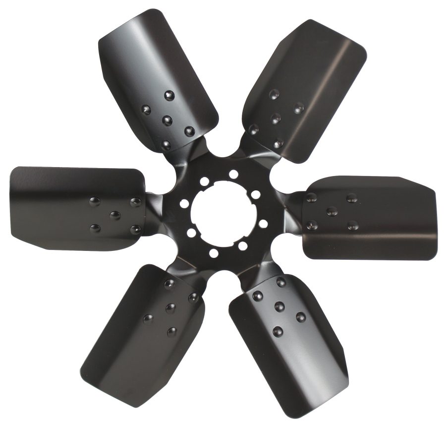 DERALE 17117 Heavy Duty Fan Blade Series 1000 17 INCH Steel Clutch Fan Standard Rotation , Black