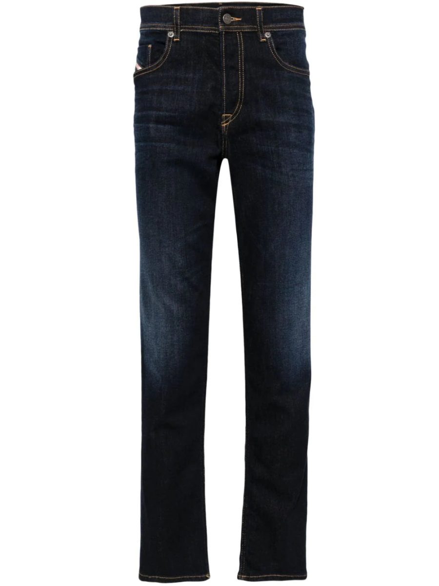 DIESEL 2023 D-Finitive 009zs Mid-Rise Straight-Leg Denim Jeans Dark Blue