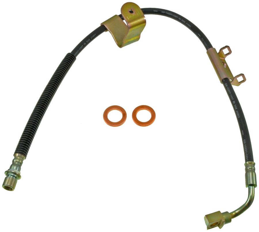 DORMAN H620052 Front Passenger Side Brake Hydraulic Hose Compatible with Select Chevrolet / GMC / Hummer Models , Black