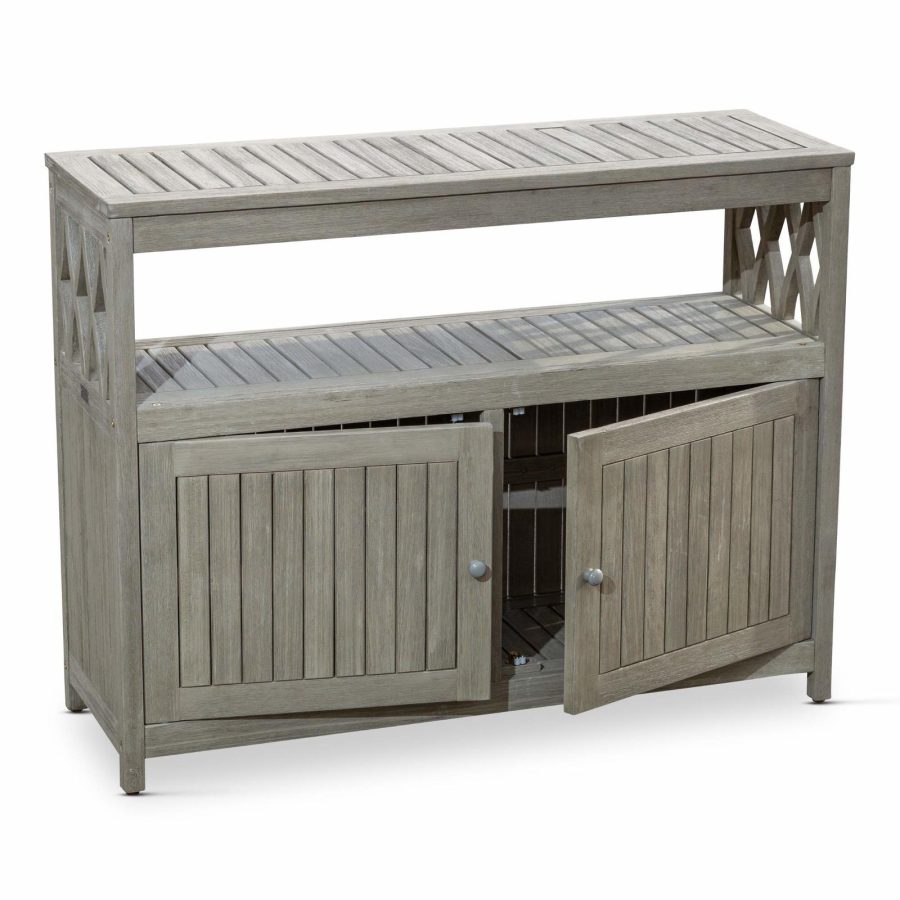 DTY Outdoor Living Longs Peak Eucalyptus Sideboard, Natural Oil