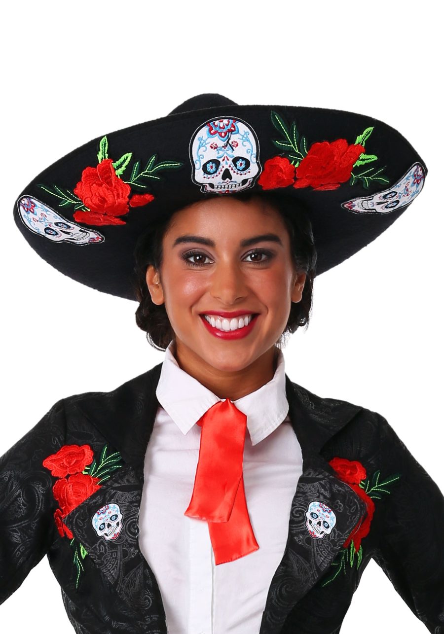 Day of the Dead Adult Costume Sombrero