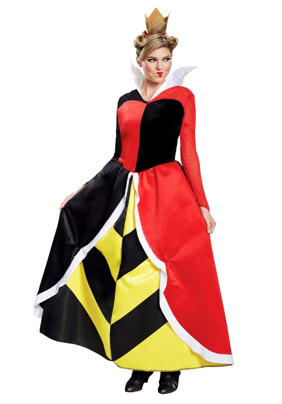 Deluxe Alice in Wonderland Queen of Hearts Womens Costume