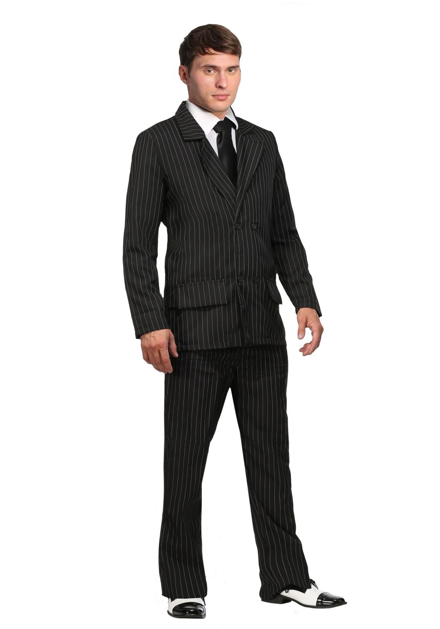 Deluxe Pin Stripe Gangster Suit Costume