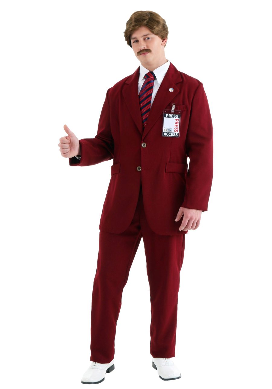 Deluxe Ron Burgundy Costume Suit