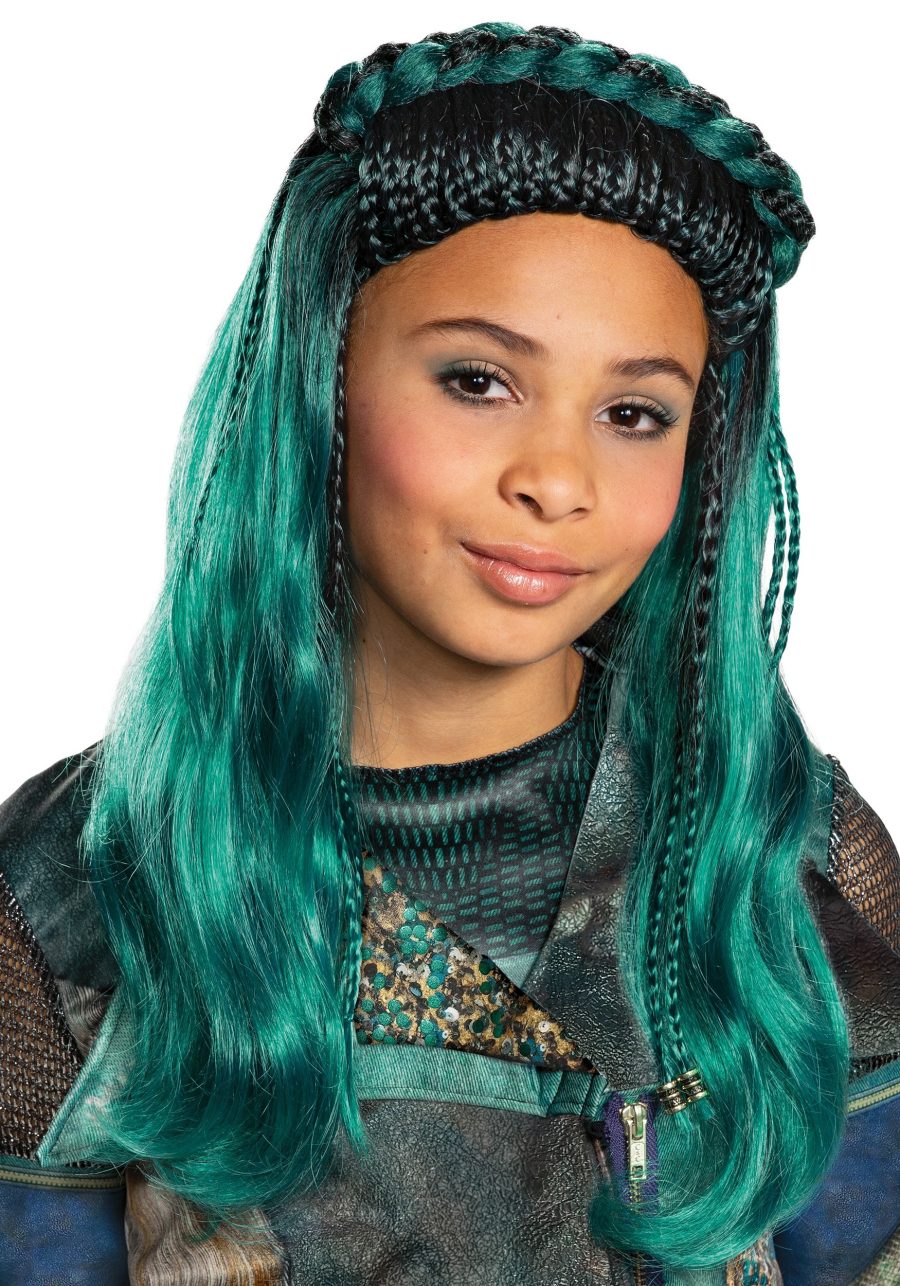 Disney Descendants 3 Girls Teal Uma Wig