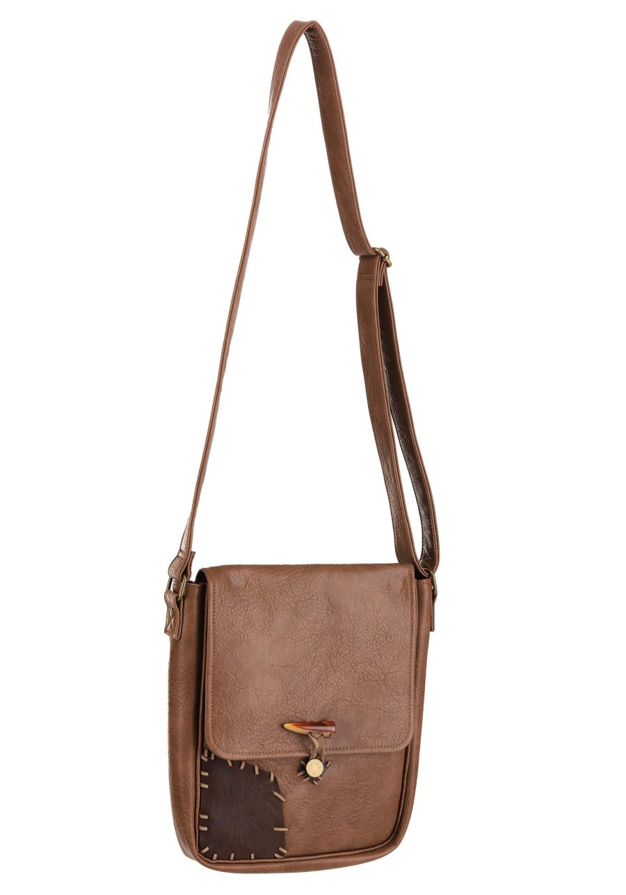 Disney Tangled Flynn Rider Brown Satchel