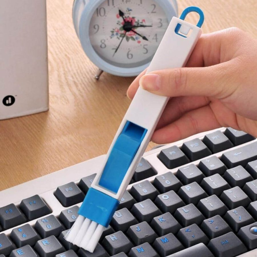 Door Keyboard Cleaning Brush With Dust Spatula