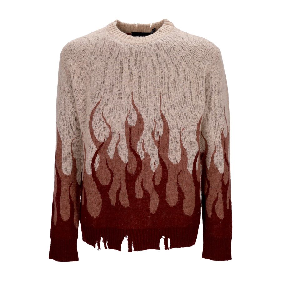 Double Flames Men's Sweater L/s Jumper Grape Wine