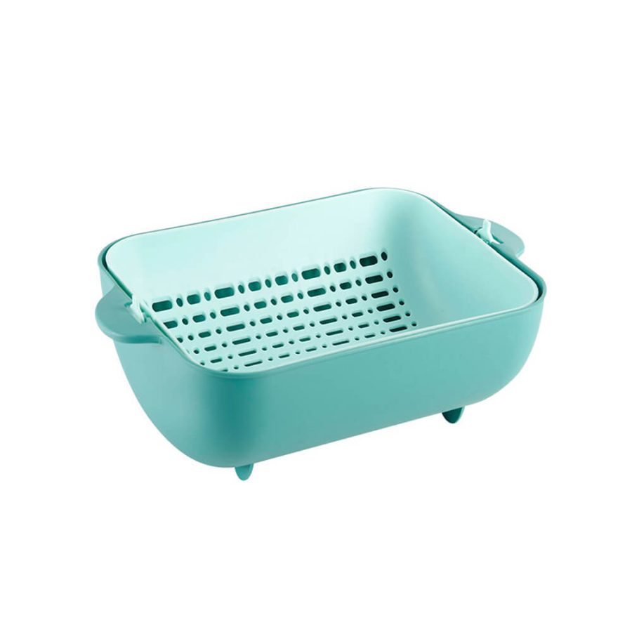 Double Plastic Vegetable Washing Basket