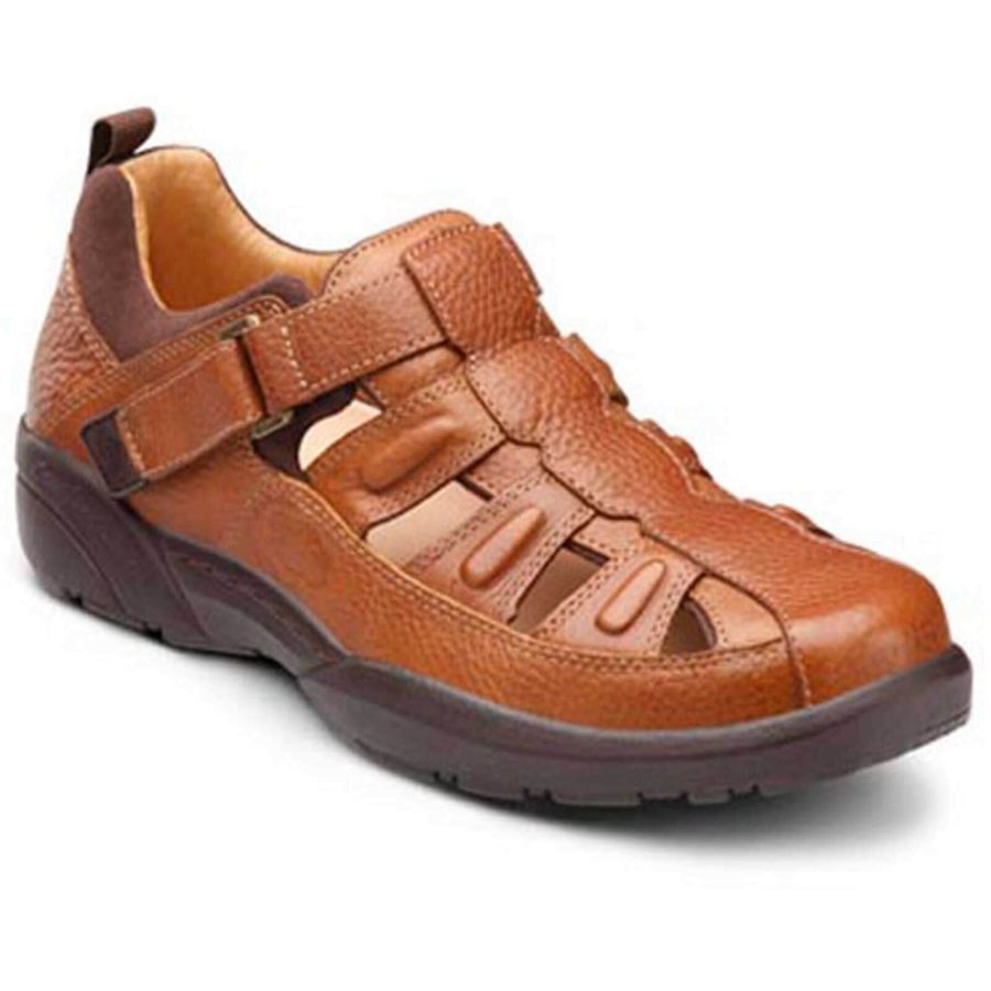 Dr. Comfort Shoes Fisherman - Men's Comfort Sandal, Casual - Gel Inserts - Extra Depth for Orthotics