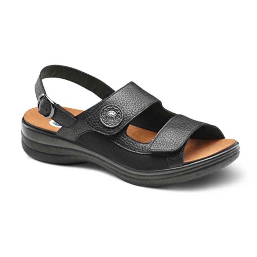 Dr. Comfort Shoes Lana - Women's Sandal - Comfort Adjustable - Extra Depth for Removable Footbeds