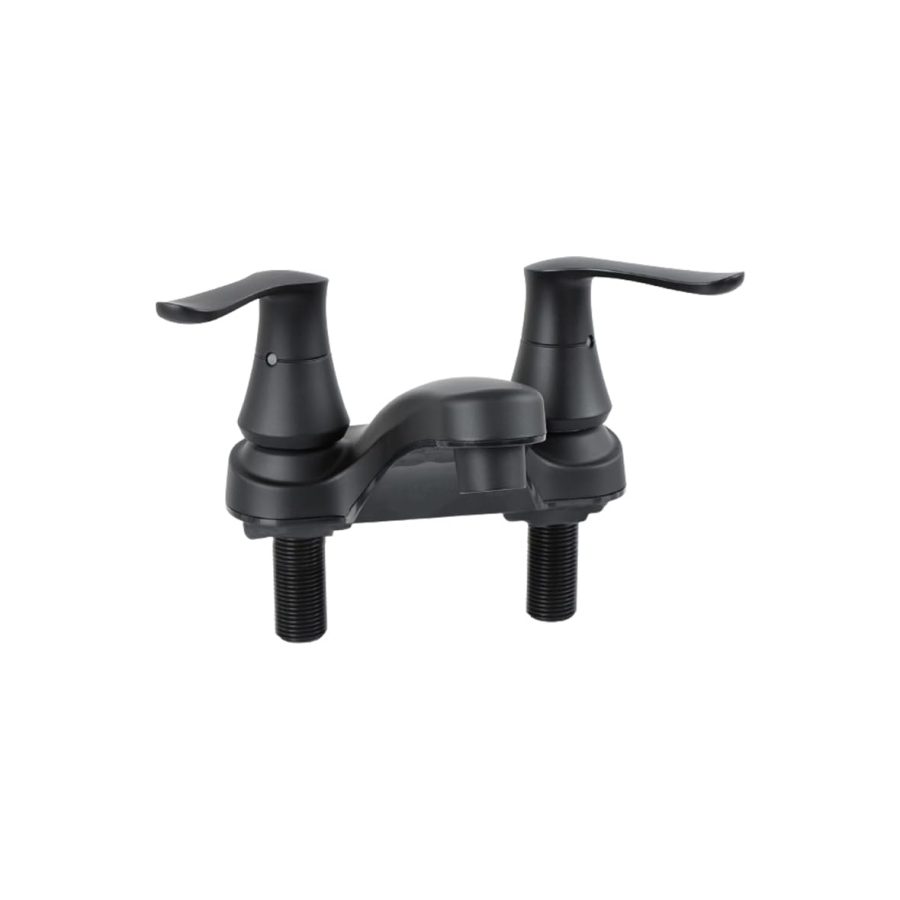 EMPIRE FAUCET U-YBMT77-E Matte Black Bathroom Sink Faucet Kit - 4in Water Spout, Non-Metallic Dark Bath Fixtures for RV, Campers