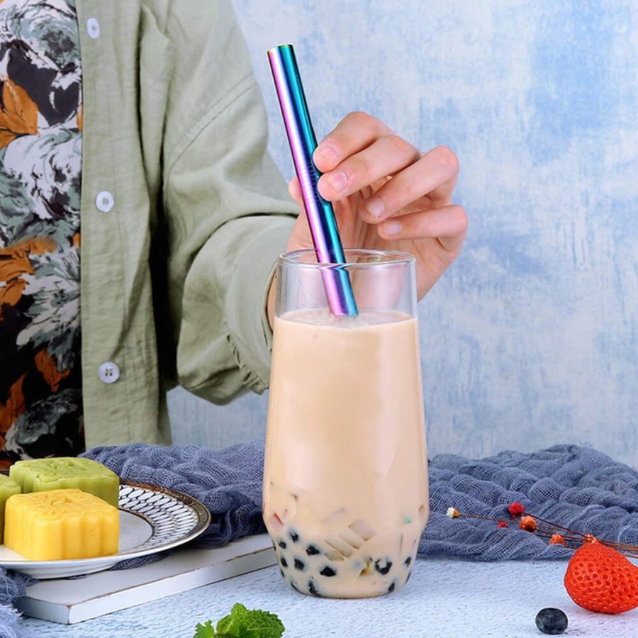 Eco-friendly Metal Boba Straw with Case & Brush