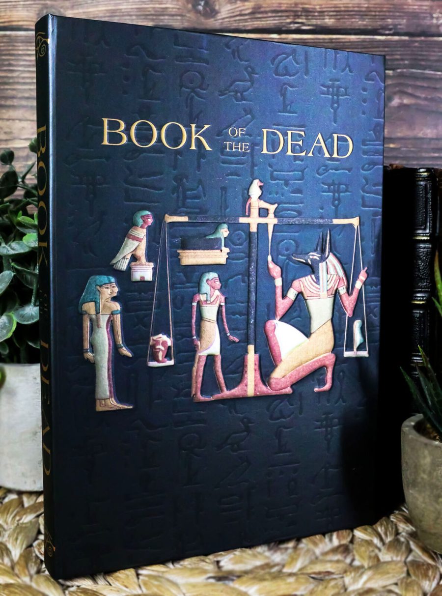 Egyptian Book Of The Dead Anubis With Scales Embossed Blank Page Journal Book