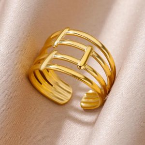 Elaborate Layered Cuff Ring