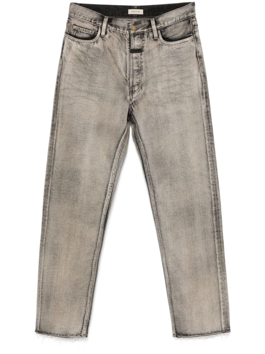 FEAR OF GOD Straight Washed Denim Jeans Grey