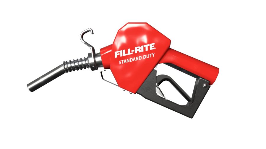 FILL-RITE SDN075RAN Liquid Transfer Tank Pump Nozzle; SD Series; 3/4 Inch Automatic Spout Nozzle; For Gasoline; 14.5 Gallon Per Minute; Adjustable Latching; Automatic Shut-Off; Red; Cast Aluminum; 50 PSI Maximum Operating Pressure