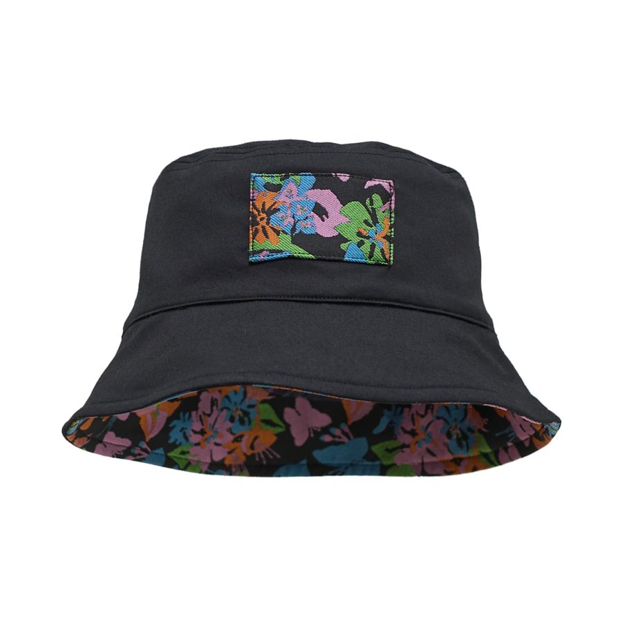 FRIDA X LOST PATTERN "Frida's Garden" Jacquard Reversible Bucket Hat - Black