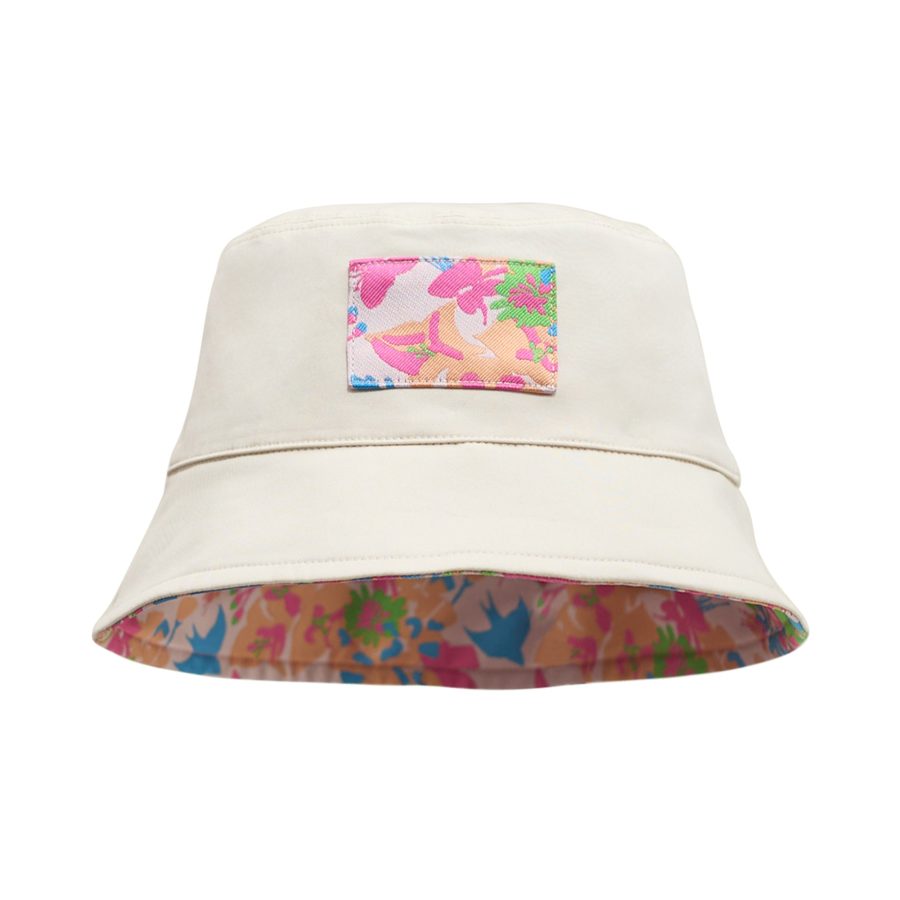 FRIDA X LOST PATTERN "Frida's Garden" Jacquard Reversible Bucket Hat - White