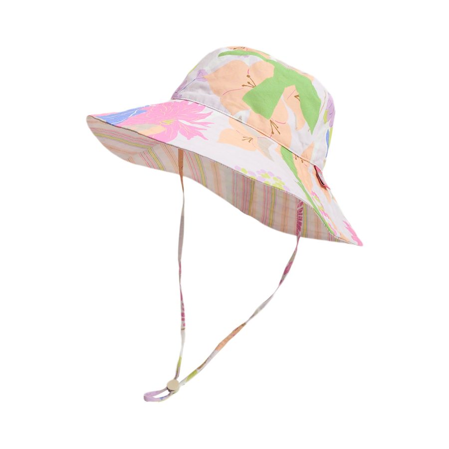 FRIDA x LOST PATTERN "Frida's Garden" Cotton Reversible Sun Hat - Pink