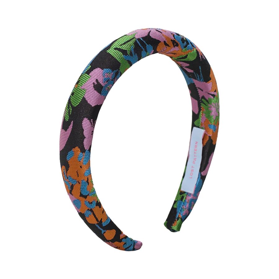 FRIDA x LOST PATTERN "Frida's Garden" Jacquard Hairband - Black