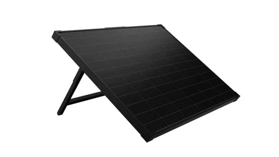 FURRION FSPK10MWT-BL 100W Portable Kickstand Solar Panel - PWM Bundle Kit, 100-Watt-Rated Output, High-Efficiency Monocrystalline Cells, High-Transmittance Bypass Diodes, Ultra-Clear Tempered Glass