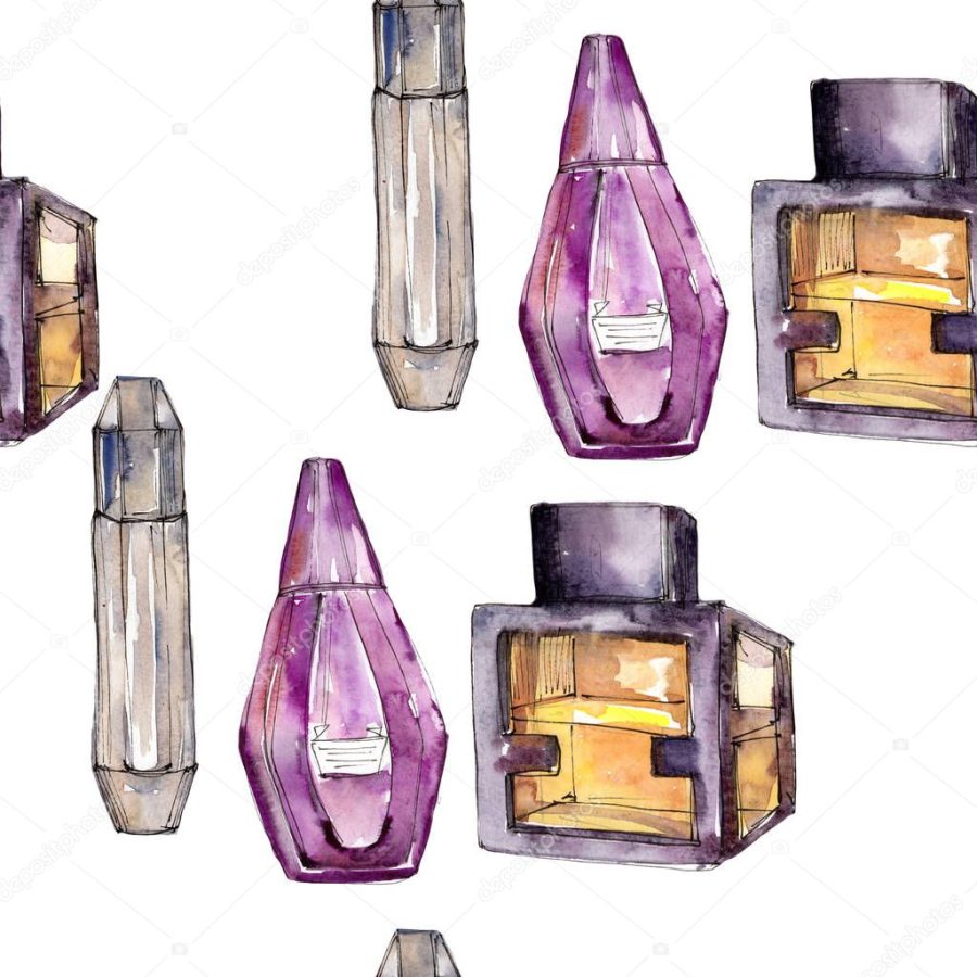 Fashionable accessories glamour illustration in a watercolor style pattern.