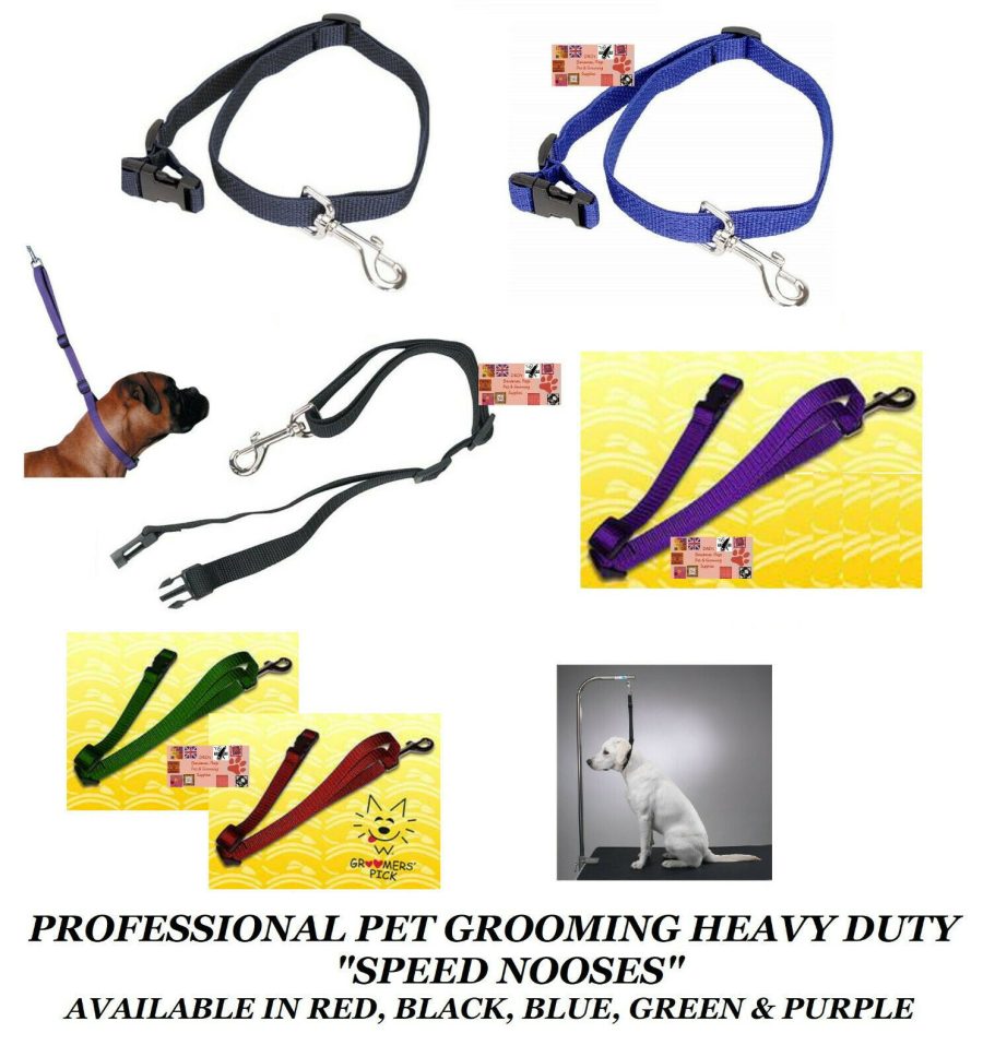 Flat Nylon Web SPEED NOOSE Quick Loop for DOG Grooming Table Arm Bath Adjustable