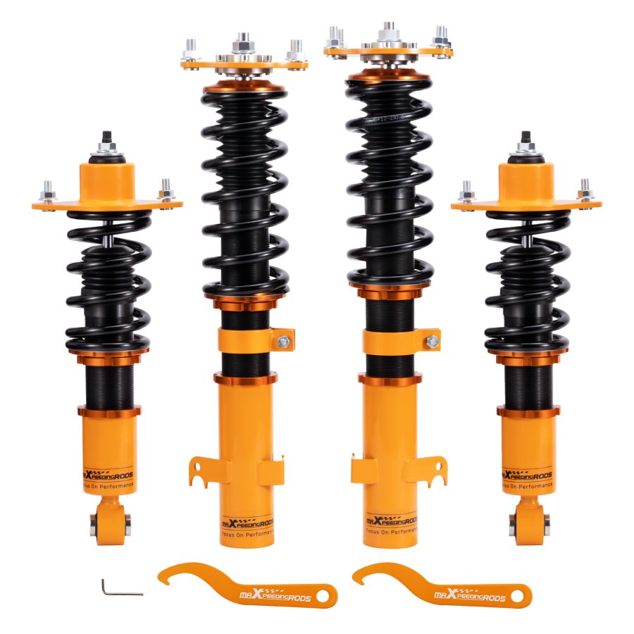 Front Rear Coilover Shock Absorber Set O/S compatible for Honda CRV CR-V 2007-Onwards New lowering kit