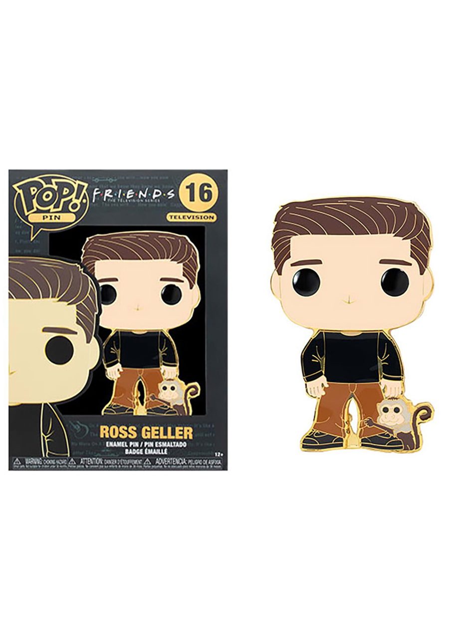 Funko POP Pins: Friends - Ross with Monkey